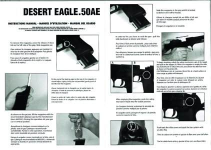 WE Full Metal Desert Eagle .50AE Gas Blow Back Pistol (Silver) (Licensed by Cyber Gun) - Click Image to Close